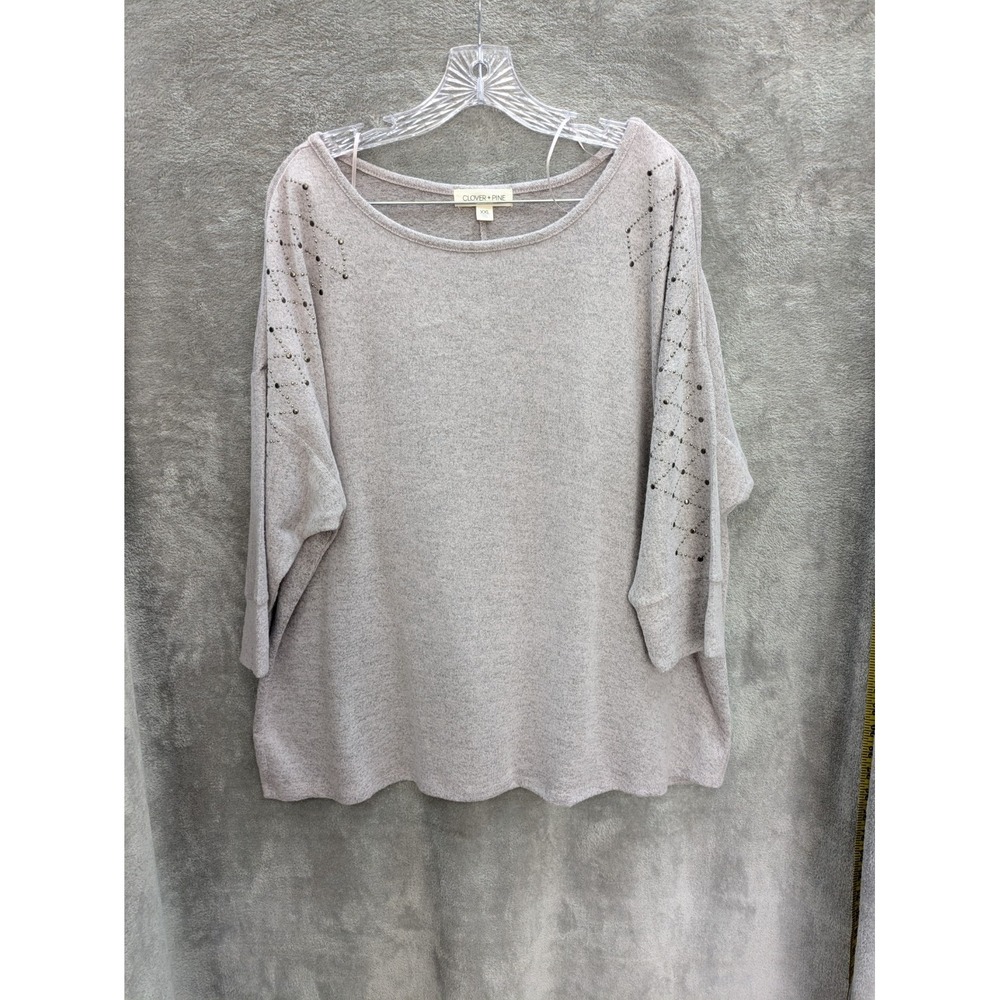 Women's Sweater XXL Studded Sleeves Casual Cozy‎ Minimalist